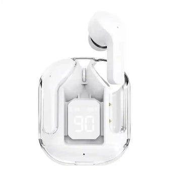 Air31 earbuds With SILICON POUCH wireless crystal Transparent and Bluetooth Air 31Type C