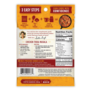 Sukhi’s Chicken Tikka Masala Curry Paste – Gluten Free Indian Cooking Sauce with Authentic Spices, 3 oz (Pack of 6